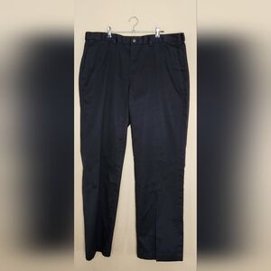 Haggar Dress Pants Men’s 36 X 30  Black Flat Front Cotton